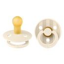 BIBS STUDIO COLOUR 條紋圓形乳膠玩咀 兩件裝