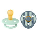 BIBS STUDIO COLOUR 條紋圓形乳膠玩咀 兩件裝