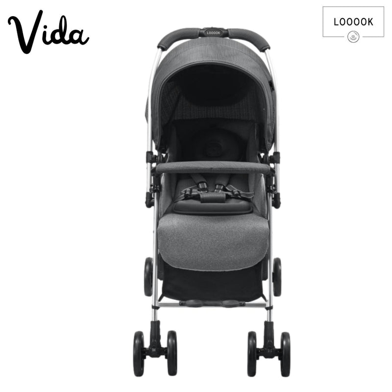 【公價貨品】VIDA 輕量 5.2KG 四輪轉嬰兒車 (灰色)