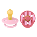BIBS STUDIO COLOUR 條紋圓形乳膠玩咀 兩件裝