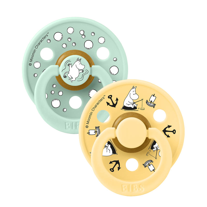 BIBS COLOUR 姆明系列 - 圓形乳膠玩咀 6-18m 兩件裝