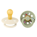 BIBS COLOUR 姆明系列 - 圓形乳膠玩咀 0-6m 兩件裝