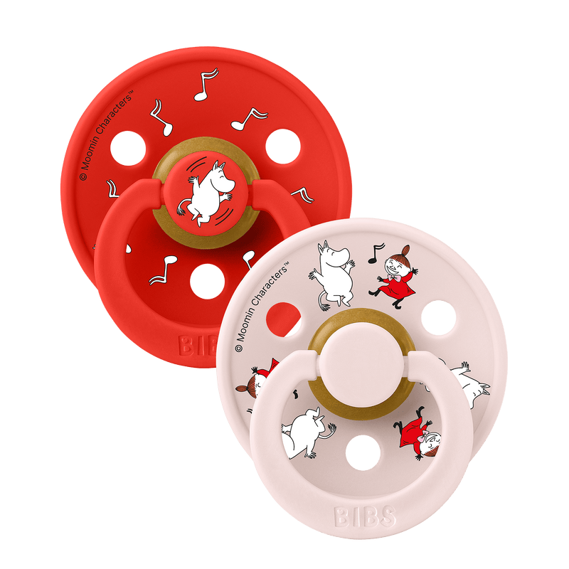 BIBS COLOUR 姆明系列 - 圓形乳膠玩咀 6-18m 兩件裝