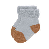 有機棉嬰兒毛巾襪3件套裝 (粉藍/焦糖)