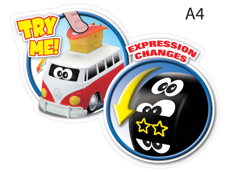 VOLKSWAGEN ASST PRESS & GO SAMBA BUS 按壓玩具車 (紅/藍色 隨機發貨)