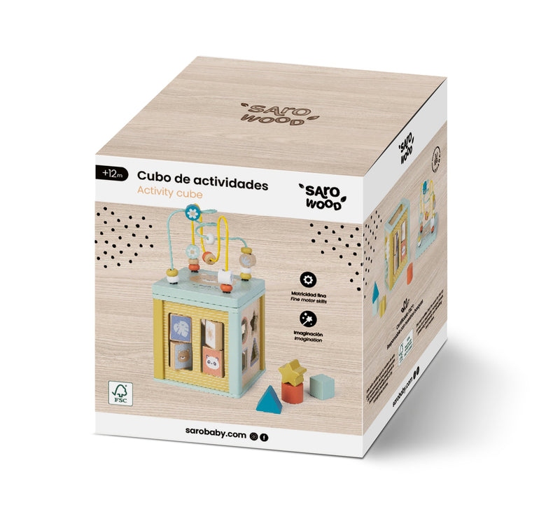 SARO BABY ACTIVITY CUBE 木製益智遊戲盒