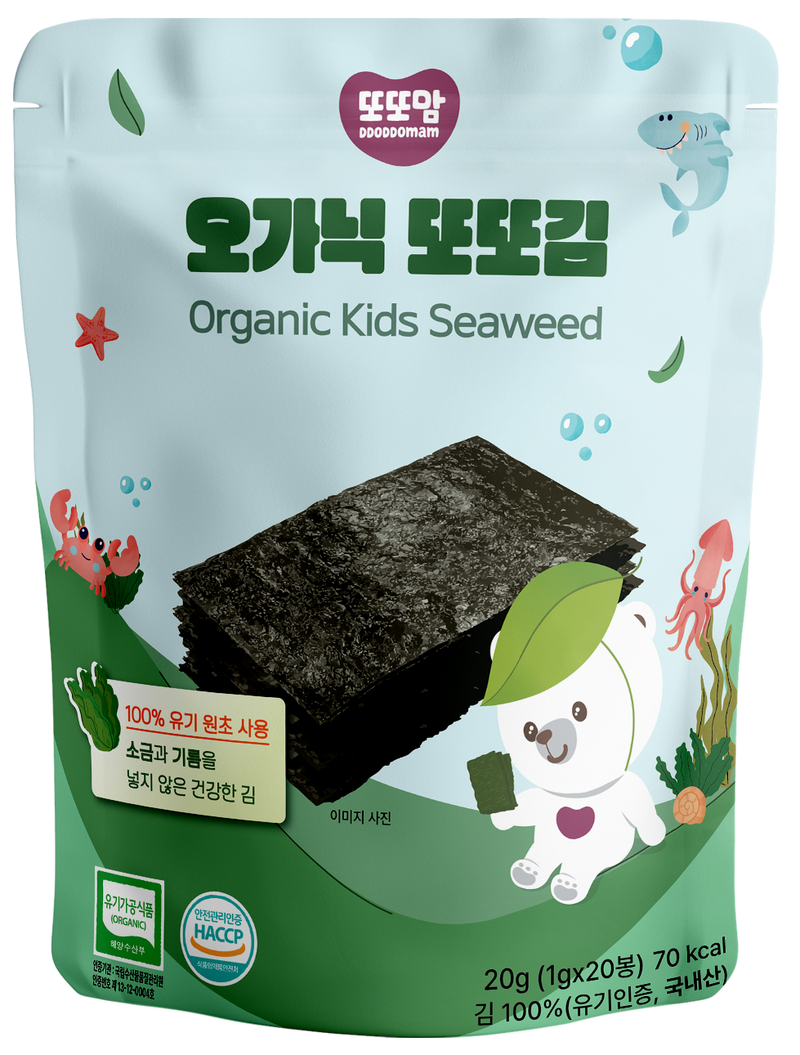 韓國 RENEWAL DDODDOMAM 有機紫菜(原味) (無油無鹽)