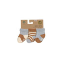 LASSIG 有機棉嬰兒毛巾襪3件套裝 (粉藍/焦糖)