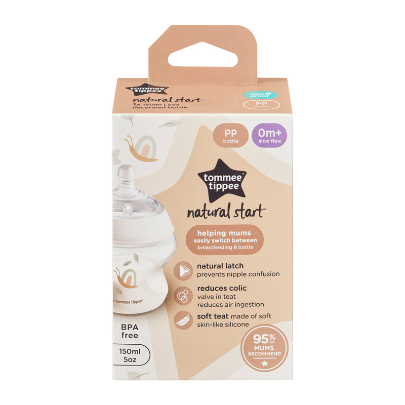 【公價貨品】Natual Start 150ml PP 印花奶瓶附超柔軟慢流量奶嘴