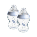 【公價貨品】TOMMEE TIPPEE  NATURAL START PP 印花奶瓶附超柔軟中流量奶嘴 260ML X2