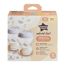 【公價貨品】TOMMEE TIPPEE  NATURAL START PP 印花奶瓶附超柔軟中流量奶嘴 260ML X2