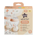 【公價貨品】TOMMEE TIPPEE  NATURAL START PP 印花奶瓶附超柔軟中流量奶嘴 260ML X2