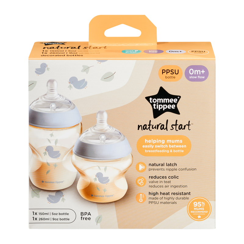 【公價貨品】Natual Start 150ml+260ml PPSU 印花奶瓶