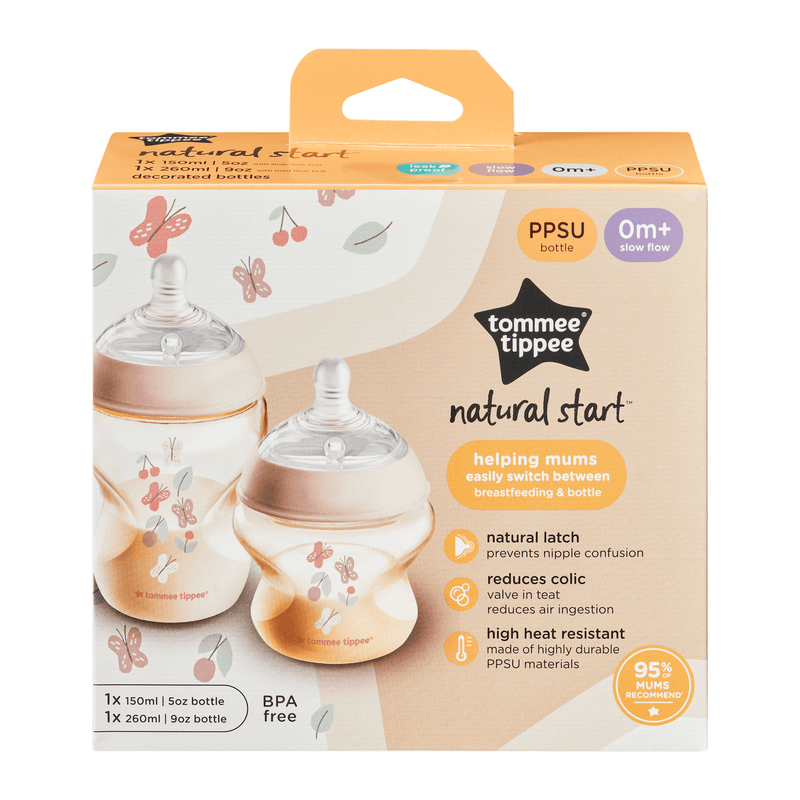 【公價貨品】Natual Start 150ml+260ml PPSU 印花奶瓶