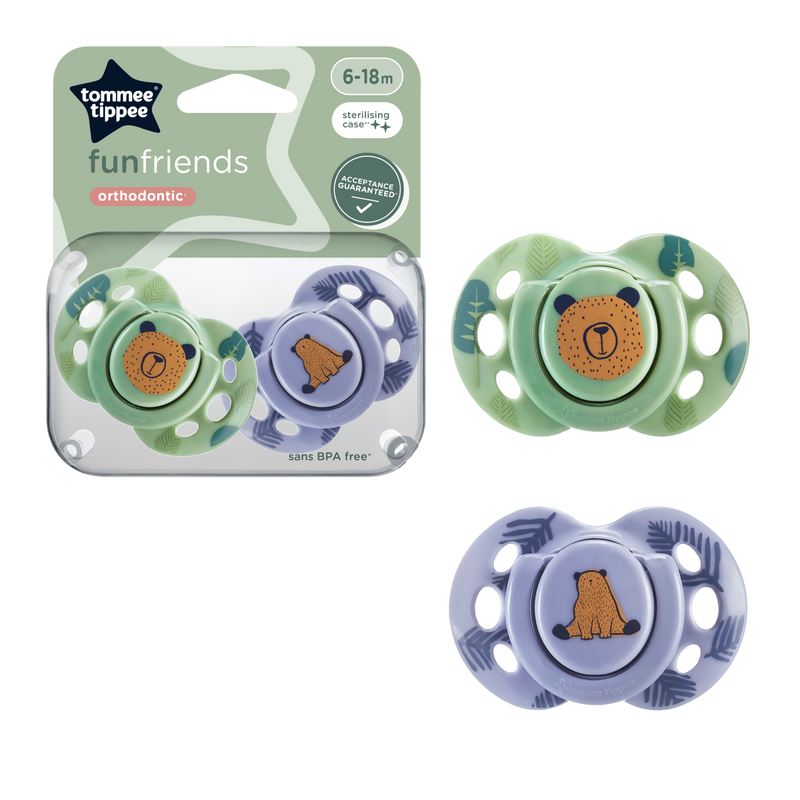 【公價貨品】TOMMEE 6-18個月透氣安撫奶嘴 (2個裝)(隨機發貨)