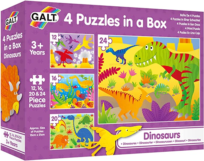 PUZZLES 四合一恐龍拼圖 (3y+)