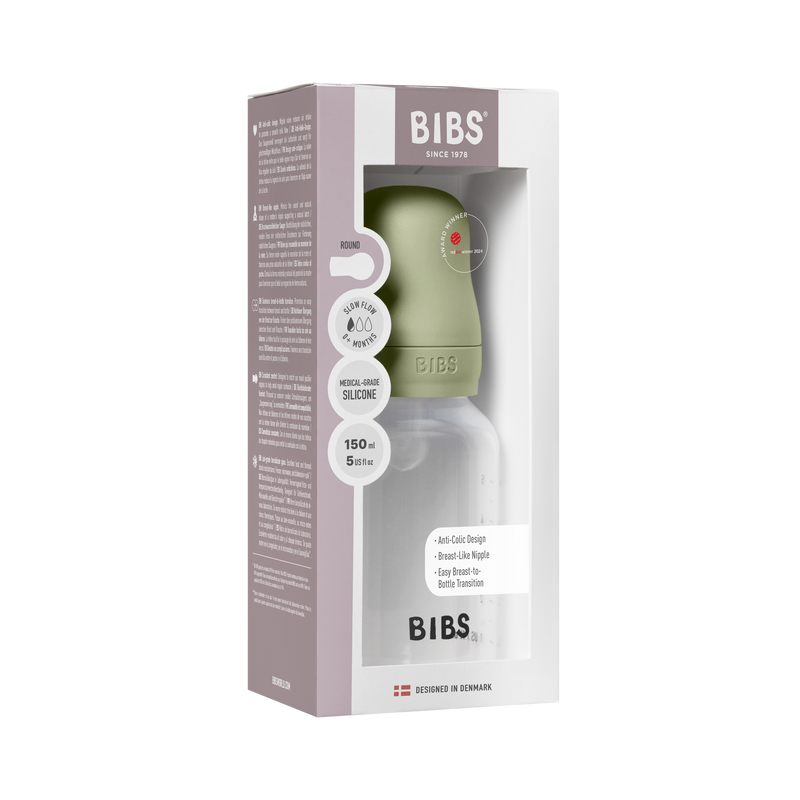 BIBS BABY BOTTLE PP 奶樽 150ML 慢流量 (草綠)