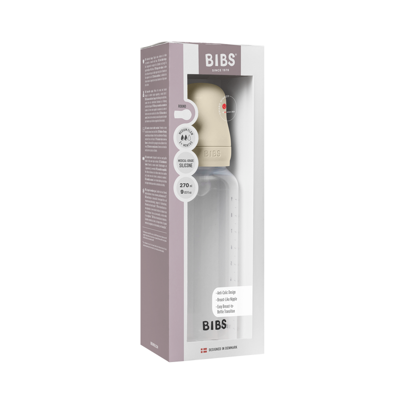 BIBS BABY BOTTLE PP 奶樽 270ML 中流量 (象牙)