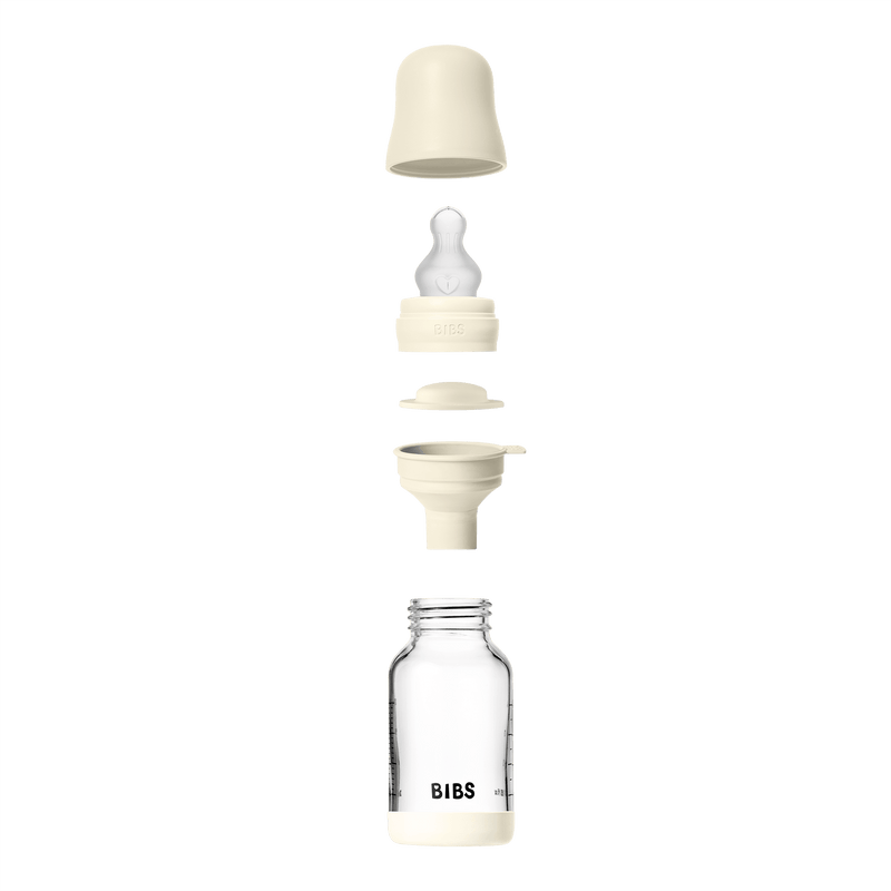BIBS GLASS BOTTLE 玻璃奶瓶 120ML (象牙)