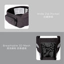 【公價貨品】LOOOOK COOLBE 坐墊式揹帶 HIPSEAT (灰) 磁扣 (CCB21ISGY)