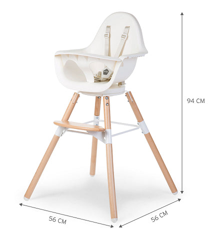 CHILDHOME EVOLU ONE.80旋轉 成長餐椅連兔仔造型坐墊
