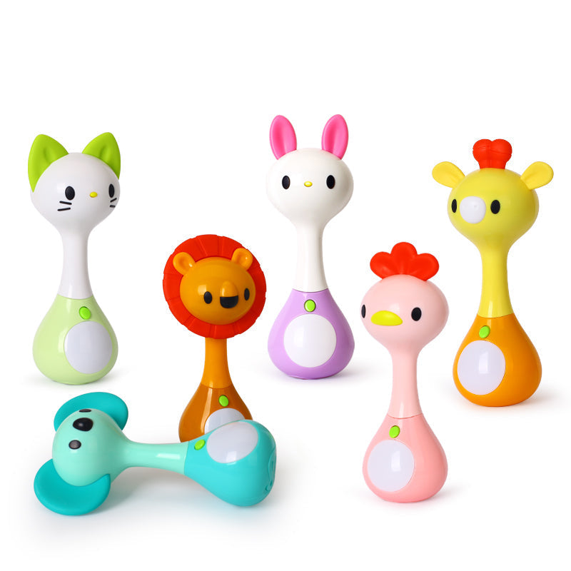 HOLA MINI RATTLE WITH MUSIC / LIGHT  迷你動物音樂發光搖鈴