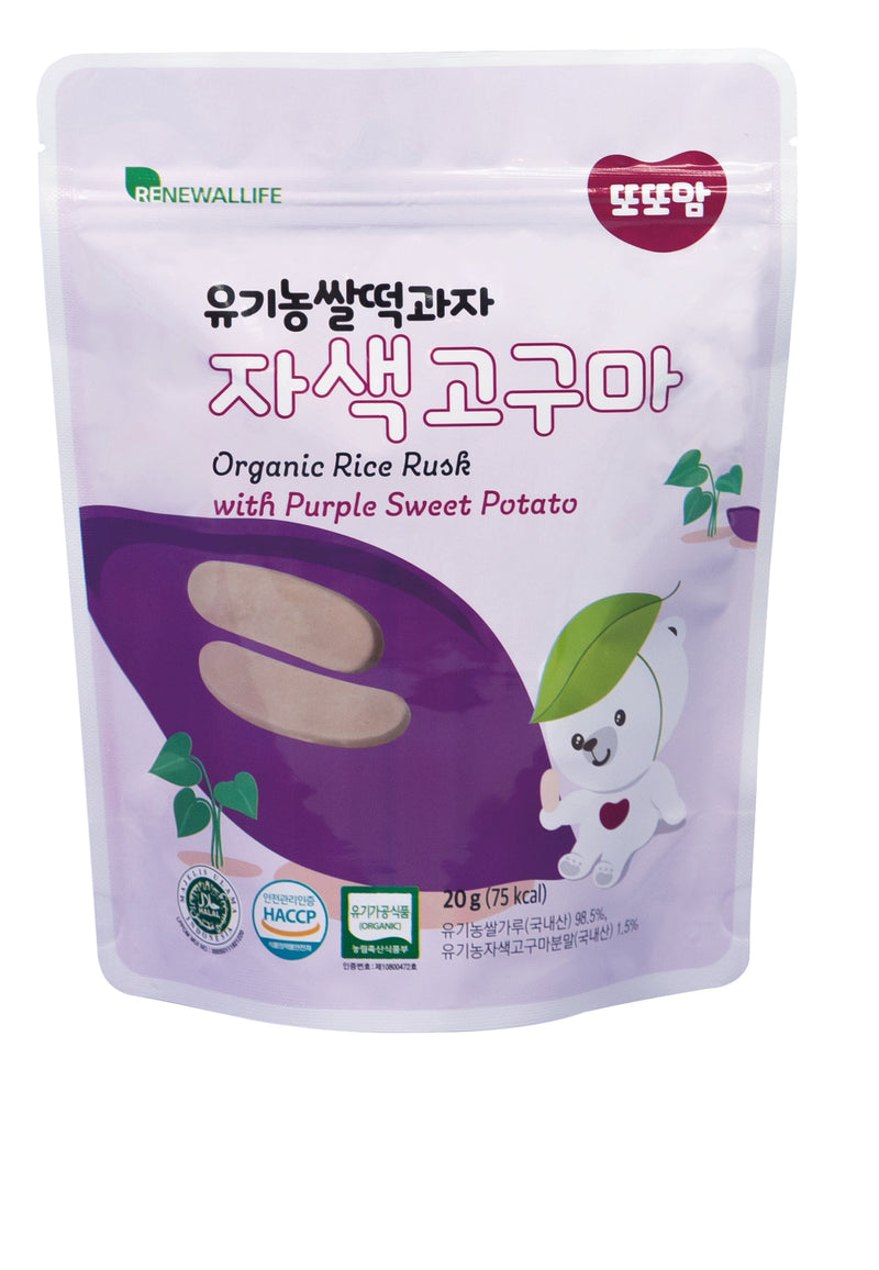 【多買多慳】RENEWALLIFE 韓國有機米牙仔餅+有機米條 原箱20件 (平均$16/件)