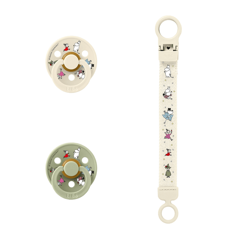 BIBS 姆明系列 (玩咀鏈夾環 +  二件玩咀) (禮物套裝) (7500142)