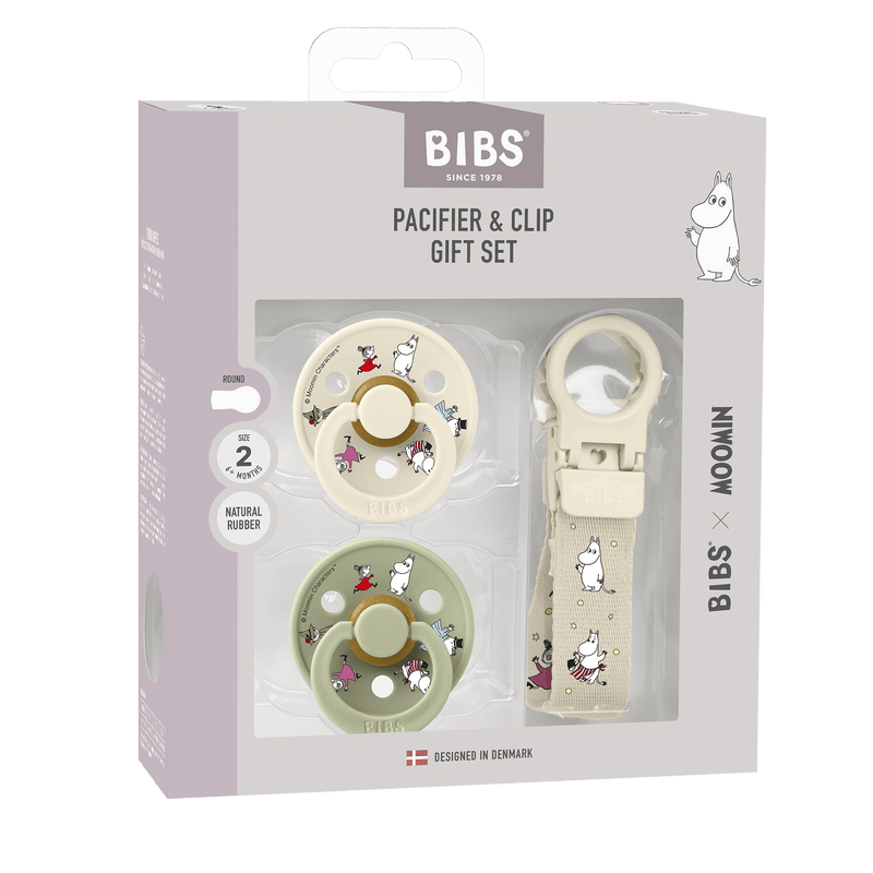 BIBS 姆明系列 (玩咀鏈夾環 +  二件玩咀) (禮物套裝) (7500142)