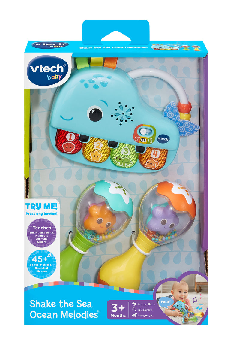 VTECH 鯨魚鋼琴和海星沙錘寶寶玩具套裝