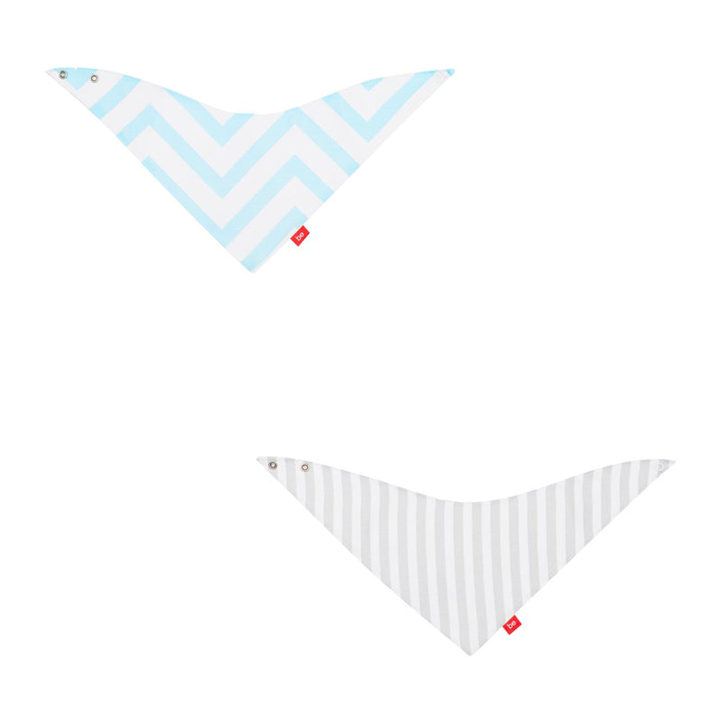 BE 圍巾口水肩 (藍/小雨點/幼條紋) (2件裝) (38X18CM)