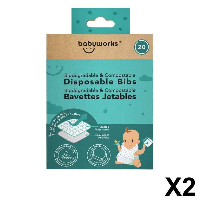 【買一送一】BABYWORKS即棄口水肩 - 20塊