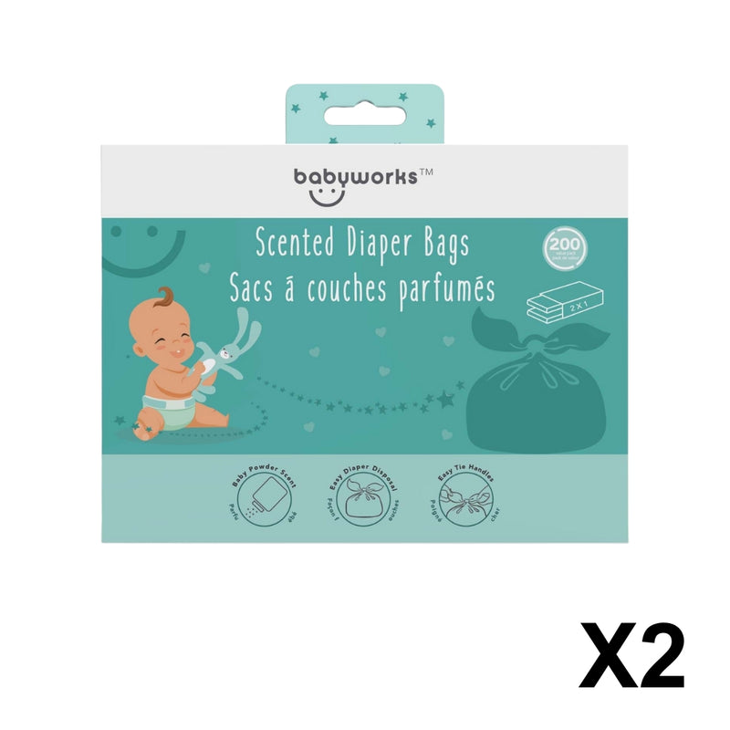 BABYWORKS 尿片即棄香氣膠袋- 200片 X2件