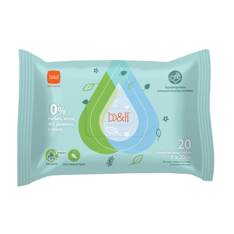 【公價貨品】B&H 純水濕巾(蘆薈萃取液) 20片