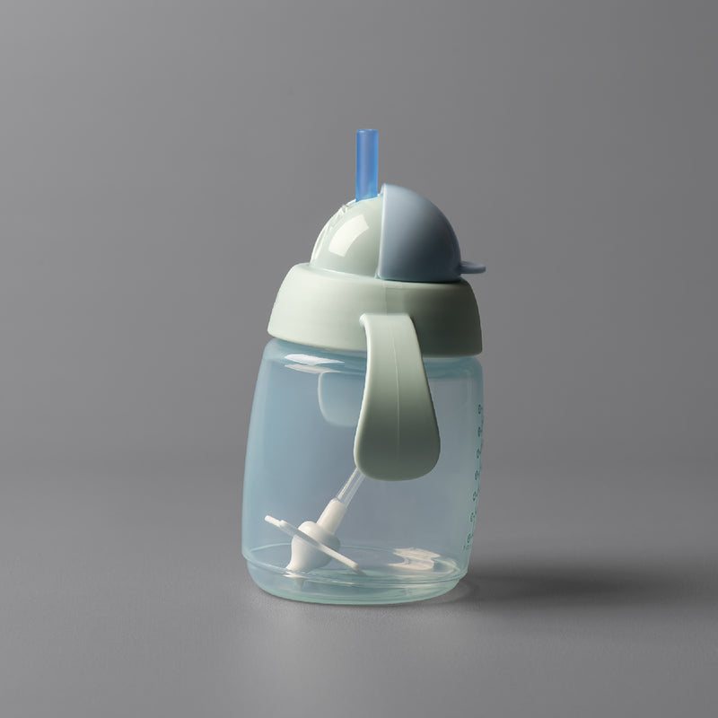 【公價貨品】TOMMEE TIPPEE 雙耳防漏吸管杯 240ml 奶油綠