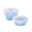 摺疊矽膠食物盒 540ml (粉紅/ 粉藍)