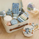 MOONKIE 寶寶探索感官玩具禮盒 (恐龍海藍/兔子霧粉)