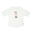 兒童短袖防曬游泳上衣(駱駝/奶白)