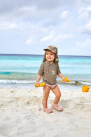 LASSIG 兒童短袖防曬游泳上衣(太陽/啡色)