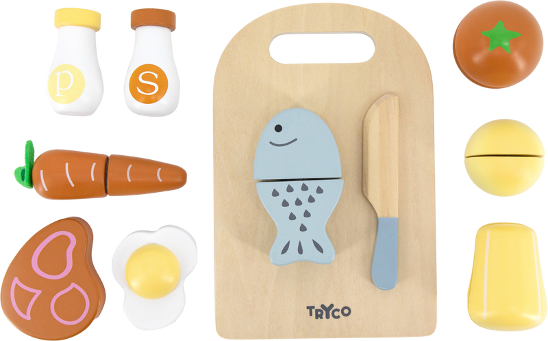 TRYCO 木製砧板連食物玩具