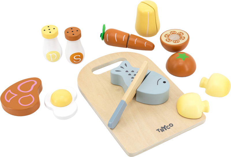 TRYCO 木製砧板連食物玩具