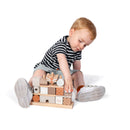 LABEL LABEL 木製層層疊積木屋-卡其