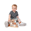 LABEL LABEL 木製層層疊積木屋-卡其