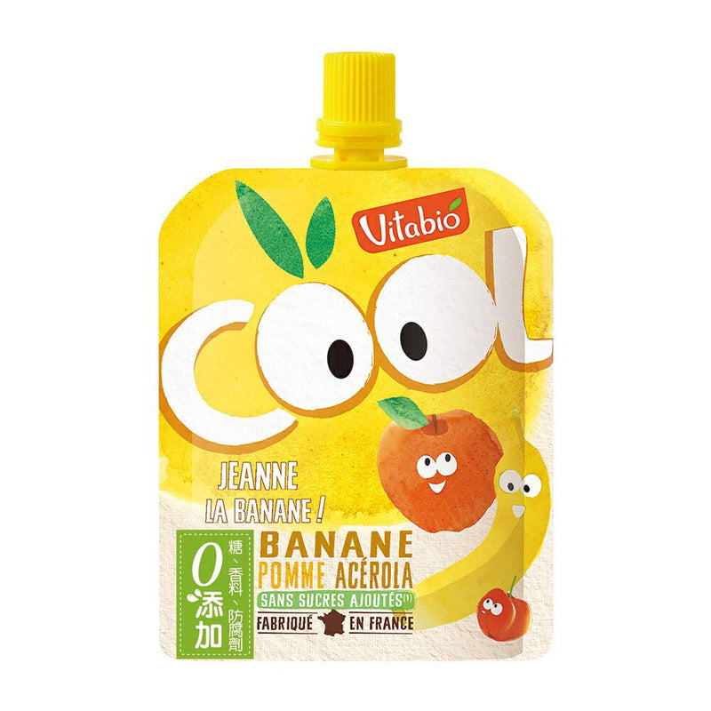 【公價貨品】有機果蓉果汁-香蕉, 蘋果 90G