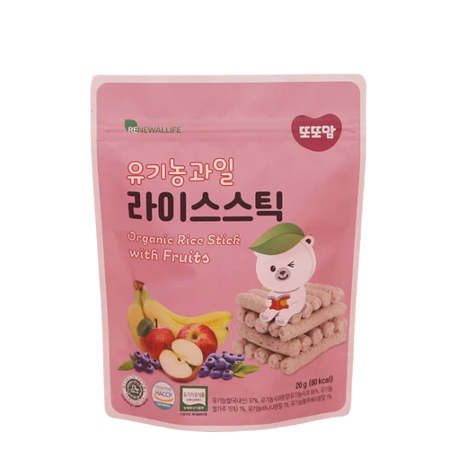 【多買多慳】RENEWALLIFE 韓國有機米牙仔餅+有機米條 原箱20件 (平均$16/件)