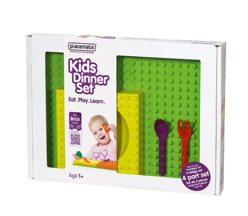 積木幼兒餐具禮盒 + 多元益智學習積木 (4件裝)