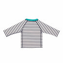 LASSIG 男童防UV50+長袖游泳上衣（藍白間條）