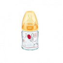 【公價貨品】迪士尼小熊維尼120ML寬口玻璃奶瓶/矽膠奶咀 (顏色隨機)