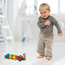 木製毛毛蟲手拉車