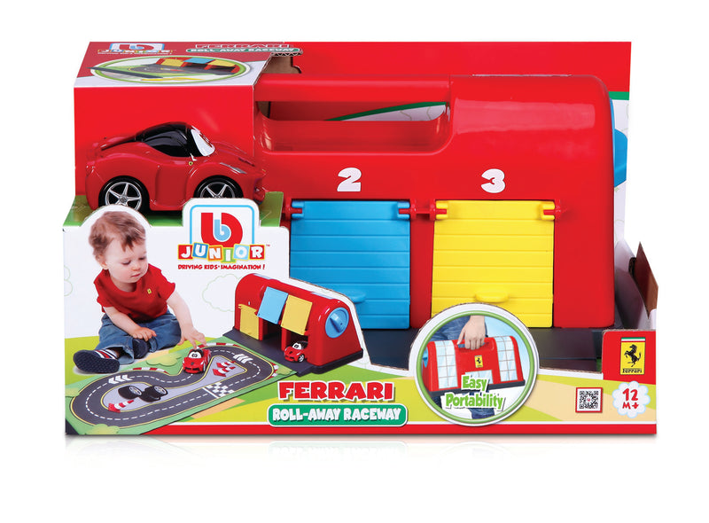 FERRARI 3合1可攜式玩具車庫連賽道